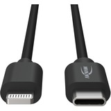 Ansmann USB 2.0 Adapterkabel, USB-C Stecker > Lightning Stecker schwarz, 2 Meter, Laden mit bis zu 60 Watt