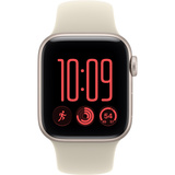Apple Watch SE 3, Smartwatch silber, 40 mm, Sportarmband Sand M/L