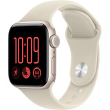 Apple Watch SE 3, Smartwatch silber, 40 mm, Sportarmband Sand M/L