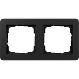 Gira Abdeckrahmen zweifach, lackiert, matt, aus Thermoplast, bruchsicher schwarz (matt), Retail