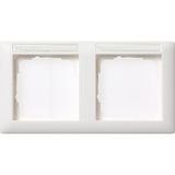 Gira Rahmen 2fach Rahmenweiß glänzend mit Schriftfeld weiß (glänzend), Retail