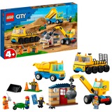 LEGO 60391 City Baufahrzeuge und Kran mit Abrissbirne, Konstruktionsspielzeug 