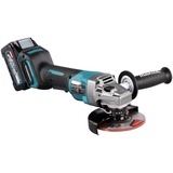 Makita Akku-Winkelschleifer GA013GM201 XGT, 40Volt blau/schwarz, 2x Li-Ion XGT Akku 4,0Ah, MAKPAC Gr.4