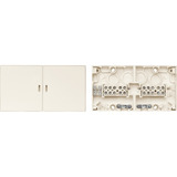 Merten Geräteanschlussdose mit 2 bruchgeschützten Deckeln und 12 Doppelklemmen, UP und AP, Typ 521044, Steckdose weiß, Retail