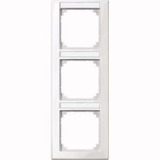 Merten Rahmen 3-fach mit Beschriftungsträger, Typ 470319, Abdeckrahmen, M-SMART System M weiß (glänzend), Retail