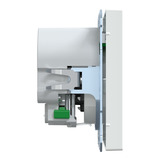 Merten Schutzkontakt Steckdose mit USB Ladegerät Typ MEG2367-6035, Unterputz, 16 Ampere, 250 Volt weiß (glänzend), Retail