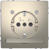 Merten Schutzkontaktsteckdose mit Lichtauslass grau, Retail