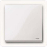 Merten Wippe für Wechselschalter, Kreuzschalter und Taster, Schutzart IP 44, glänzend weiß (glänzend), Retail