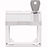 Merten Zwischenring Aquadesign mit Klappdeckel und Schloss, Abdeckung weiß, Retail