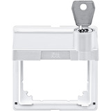 Merten Zwischenring Aquadesign mit Klappdeckel und Schloss, Abdeckung weiß, Retail