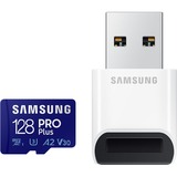 SAMSUNG PRO Plus 128 GB SDXC (2023), Speicherkarte UHS-I U3, Class 10, V30, inkl. USB-Adapter