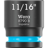 Wera 9608 Nuss-Magnetleiste B Impaktor Imperial 1 Steckschlüsseleinsatz-Satz 3/8" schwarz/grün, 9‑teilig, zöllig, für Schlagschrauber