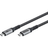 goobay USB4 Gen 3x2 Kabel, USB-C Stecker > USB-C Stecker, 40Gbit/s schwarz/grau, 0,5 Meter, PD, Laden mit bis zu 240 Watt