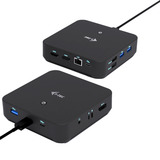 i-tec USB-C DP Dual HDMI Docking Station, Dockingstation schwarz, Power Delivery 100 W, HDMI, DP