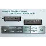 i-tec USB-C DP Dual HDMI Docking Station, Dockingstation schwarz, Power Delivery 100 W, HDMI, DP