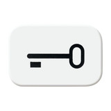 0 Tastersymbol ausschaltwippe 2525 TR-214, Schlüssel weiß, Retail