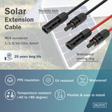 Digitus Solarkabel Verlängerung Ø 6mm² PV 1.500Volt 2x 3 Meter - 1x rot, 1x schwarz, MC4-Stecker / -Buchse