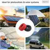 Digitus Solarkabel Verlängerung Ø 6mm² PV 1.500Volt 2x 3 Meter - 1x rot, 1x schwarz, MC4-Stecker / -Buchse