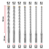 EINHELL Hammerbohrer-Satz SDS-plus, Ø 6-14 mm 7-teilig, 210 mm
