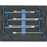 GEDORE Steckschlüssel-Satz in Check-Tool-Modul, 7-teilig blau/schwarz, (2005 CT2-2133 T), T-Griff