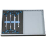 GEDORE Steckschlüssel-Satz in Check-Tool-Modul, 7-teilig blau/schwarz, (2005 CT2-2133 T), T-Griff