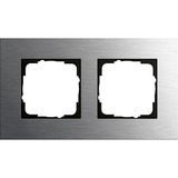 Gira Abdeckrahmen zweifach, Abdeckung edelstahl, Retail