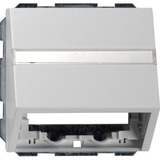 Gira Datenhaube mit Tragring und Beschriftungsfeld für Einschübe Kommunikationstechnik, Abdeckung grau, Retail