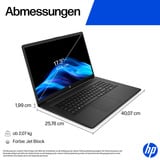 HP 17-cp2058ng, Notebook schwarz, AMD Ryzen 5 7520U, AMD Radeon Graphics, 16 GB LPDDR5, 512 GB (512 GB SSD), Windows 11 Home