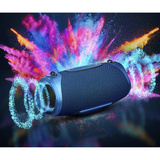 Medion Life P61762 Tragbarer Bluetooth Lautsprecher L blau, Bluetooth, Dual Illuminated, Lightstrip,Integrierte Powerbank
