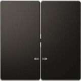 Merten Doppelwippe für Serien- und Doppeltaster-Einsatz, 2-fach, Abdeckung anthrazit, Retail