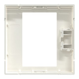 Merten Zentralplatte für Raumtemperaturregler mit Netztrennung, glänzend, Thermoplast weiß (glänzend), Retail