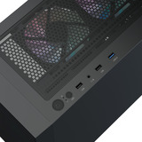 Aerocool B509A Flow-G-BK-v1, mit Netzteil Aero 650, Tower-Gehäuse schwarz, Tempered Glass