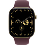 Apple Watch Series 12, Smartwatch Titan Gold, 46 mm, Sportarmband Burgund S/M, Cellular