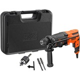 BLACK+DECKER Bohrhammer BEHS01K-QS schwarz/orange, 650 Watt, Koffer