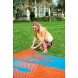 Bestway H2OGO! Doppel-Wasserrutsche, Wasserspielzeug orange/blau, 488 x 138 cm