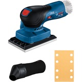Bosch Professional Akku-Schwingschleifer GSS 12V-13 Professional solo blau/schwarz, ohne Akku und Ladegerät, in L-BOXX, 3 Schleifplatten