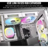 Corsair iCUE LINK RX120 RGB Triple Generalüberholt, Gehäuselüfter weiß, 3er Pack, inkl. Hub, 120 mm