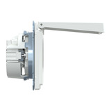 Merten Schutzkontakt-Steckdose mit Klappdeckel weiß, Retail