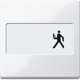 Merten Wippe mit Schriftfeld, einteilige Wippe, geeignet für Schalter und Taster, Typ 432319 weiß (glänzend), Retail