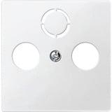 Merten Zentralplatte für Antennendose, Typ 297519, Unterputz, Kunststoff, matt, Schutzart IP20 weiß (matt), Retail