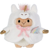 NICI Set Kuscheltier Schaf Wools 8cm mit Regenbogen und Einhornkostüm in Geschenkbox weiß