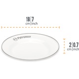 Petromax Emaille Teller px-plate-18-w, 2 Stück weiß, Ø 18cm