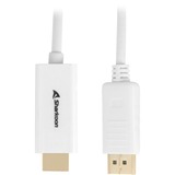 Sharkoon Adapterkabel Displayport 1.2 > HDMI 4K weiß, 2 Meter