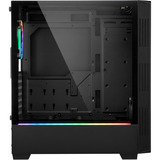 Sharkoon RGB LIT 200 Generalüberholt, Tower-Gehäuse schwarz, Front und Seitenteil aus gehärtetem Glas
