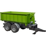 bruder 02035 Hakenlift-Anhänger für Traktoren, Modellfahrzeug grün/schwarz