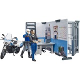 bruder 62732 bworld Polizeistation mit Polizeimotorrad, Spielfigur 