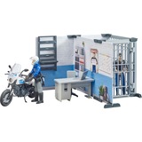 bruder 62732 bworld Polizeistation mit Polizeimotorrad, Spielfigur 