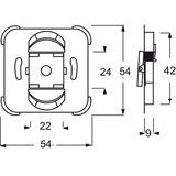Busch-Jaeger Einsatz 2031 Unterputz, Taster weiß, Retail