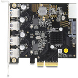 DeLOCK PCI-E x4 Karte zu 4 x USB-A 10 Gbps Dual Channel, Schnittstellenkarte 