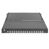 Digitus Modulare HD LCD KVM Konsole mit 17" TFT 16 Port HDMI, KVM-Switch schwarz, deutsches Tastaturlayout, 16 Port HDMI KVM-Switch, Touchpad